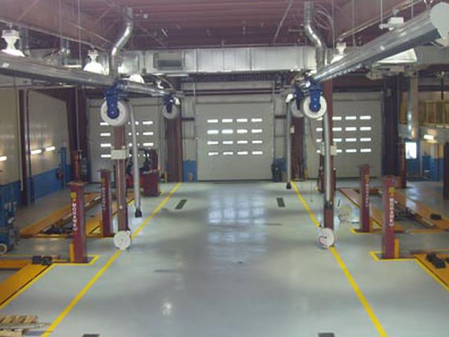 4 TR 50s & EuroVent Exhaust Evacuation System at a fleet maintenance