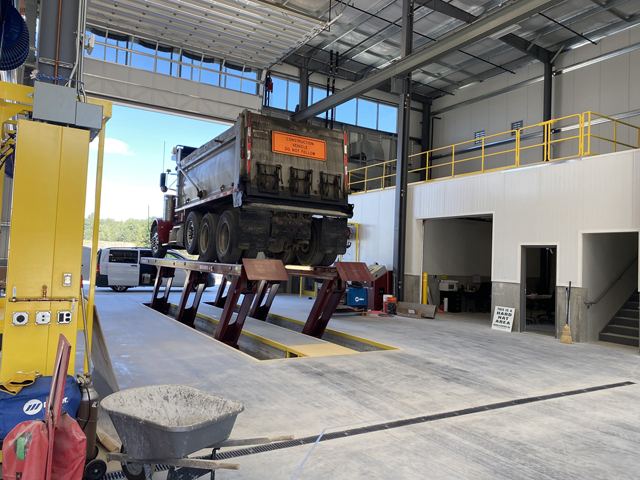 Mohawk 75,000 Lbs. Capacity Parallelogram Lift Installed at Brox Industries Dracut Ma
