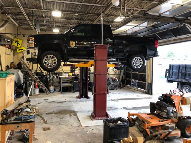 Mohawk LC-12, 12,000 lbs. Twin Post Installation at Framingham State University.